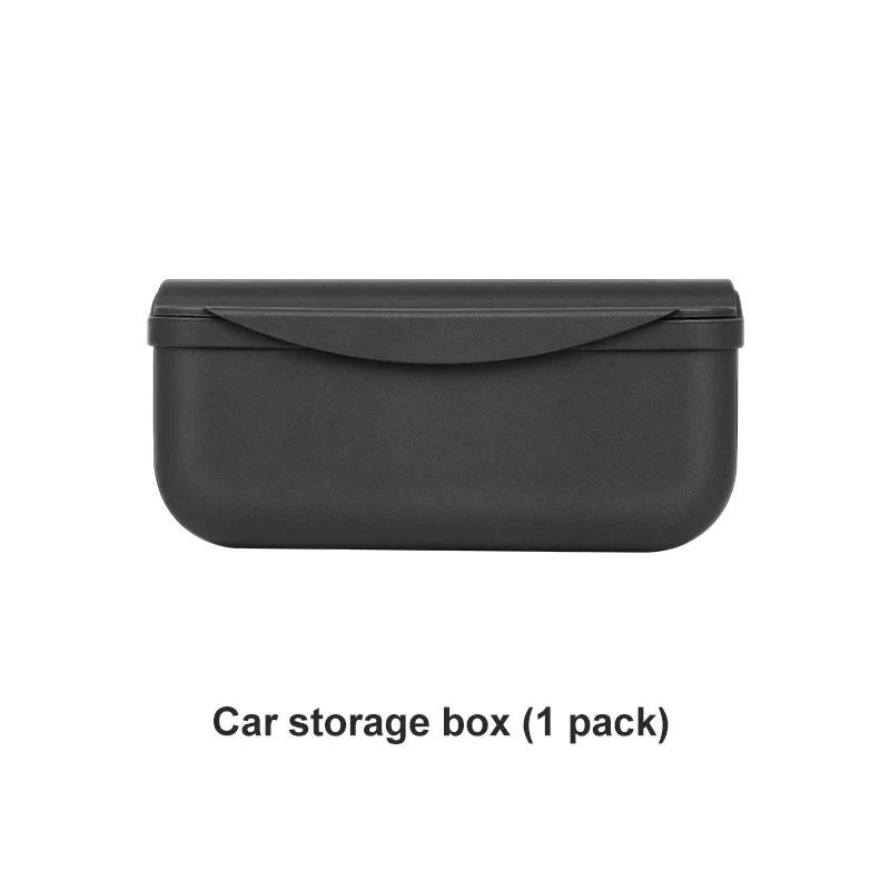 

For Tesla Model 3 Y S X Car Storage Box Sticky Case Glasses Sunglasses Holder Garbage Trash Bin TPE Stickable Car Accessories чёрный