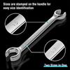 Hand Tool 8-19mm Flare Nut Wrench Mirror Finish Open Ring Brake Line Wrench Double Head High Torque Wrench Car Repair