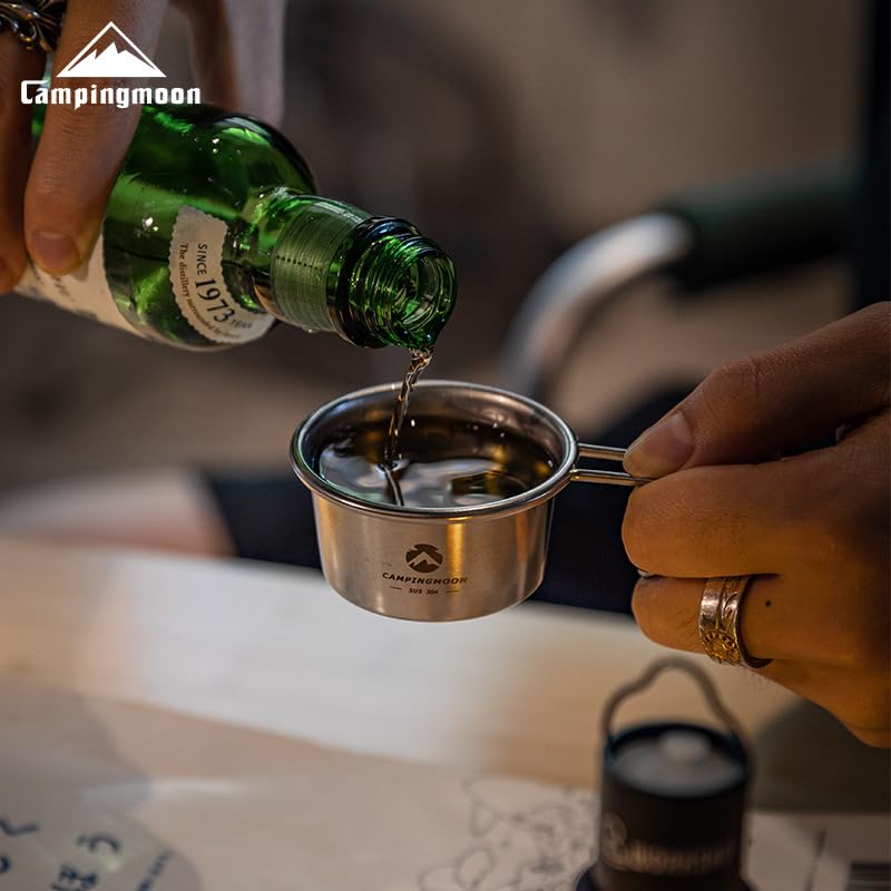 CAMPING MOON Camping Cup, Stainless Steel Mini Sierra Cup, Baby Sierra, 60ml, S-050