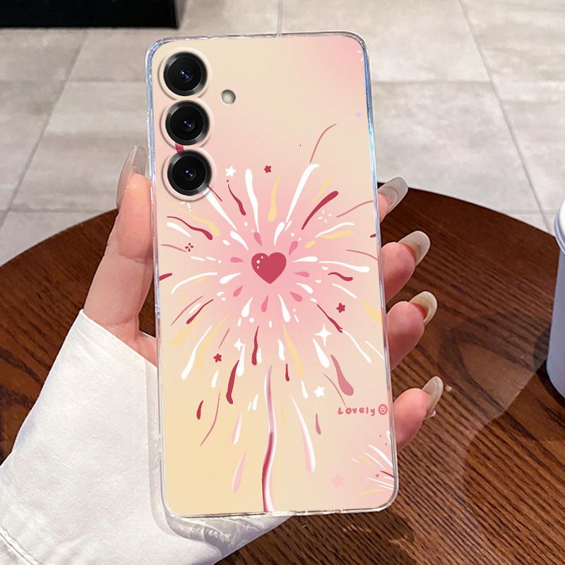 For Samsung Galaxy S25 FE S25 Edge S25 Slim S25+ Cases Clear Soft TPU Back Cover For Samsung S25 Plus Cute Rabbit Cat Phone Case