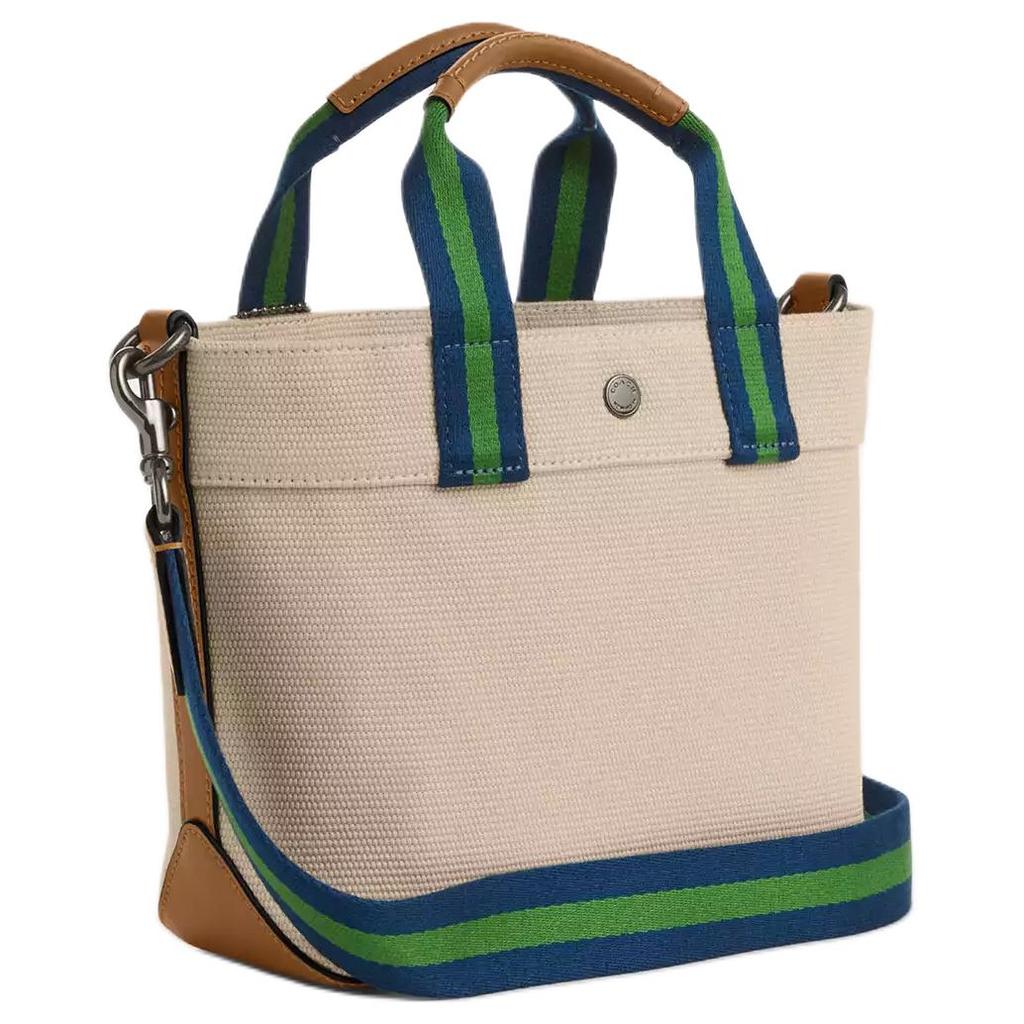 Coach 20 Logo Embossed Canvas Tote Bag Men Tote Bags Multicolor CBK29-QBLBO