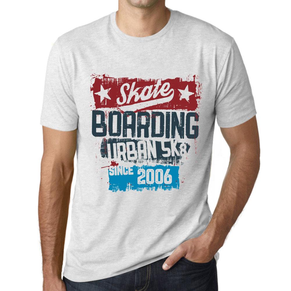 Men’s Vintage Tee Shirt Graphic T Shirt Urban Skate Since 2006 Vintage White