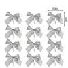 12/240pcs Christmas Bows Hanging Decorations Gold Silver Bowknot Christmas Tree Ornaments New Year Xmas Party Gift Decoration