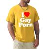 Funny I Love Gay Porn Mens T Shirts Casual Summer LGBT T Shirt Unisex Short Sleeve Streetwear Round Neck Men's T-shirt