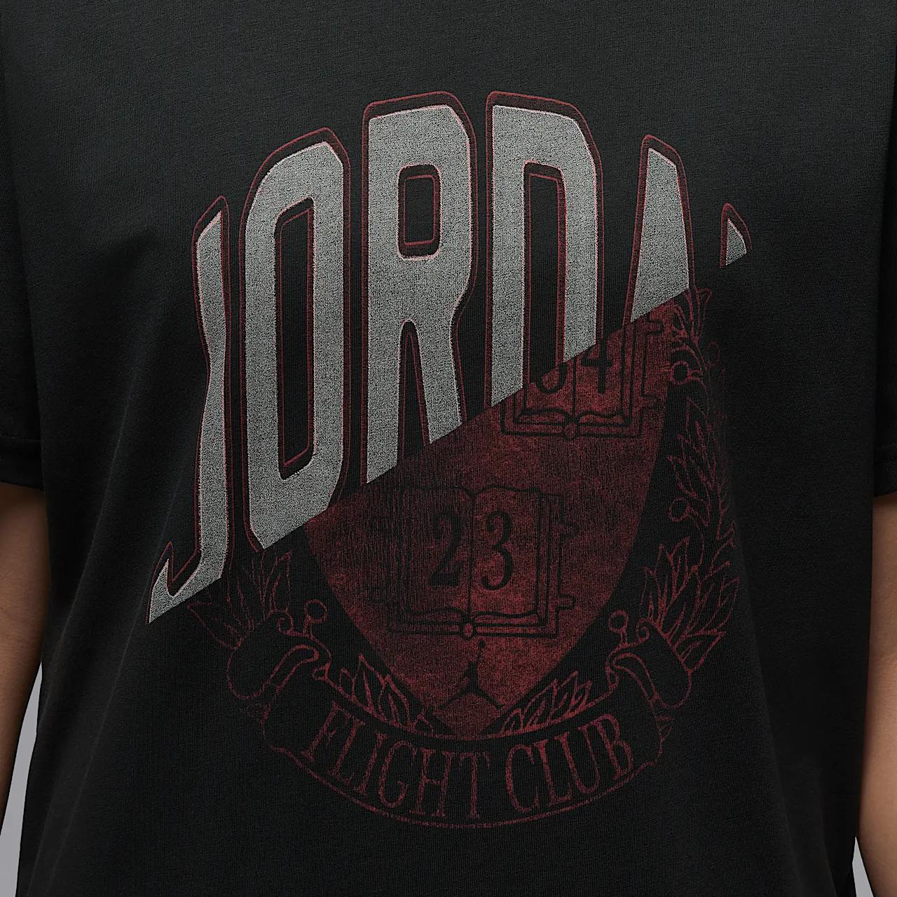 

Jordan Minimalist Pullover Short Sleeve American Vintage Drop Shoulder T-Shirt Women T-Shirt Gray Black IB7035-045 L