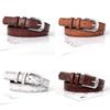 Summer Vintage Distressed Faux Leather Belt With Alloy Buckle For Womens Casual Wear