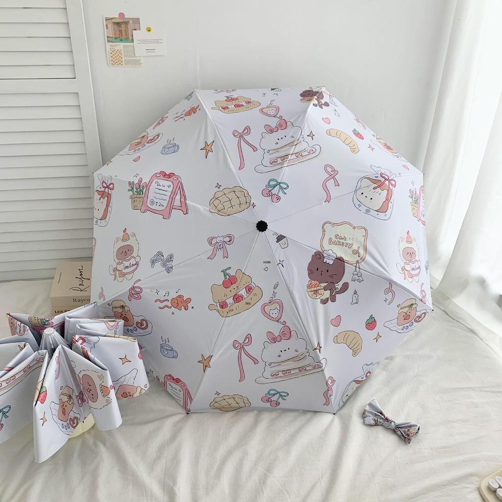 Student-Friendly UV Protection Capybara Umbrella: Durable, Cartoon Design, for Sun and Rain