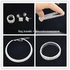 Popular Silver-Plated Crystal Bridal Choker Necklace Set: Perfect for Wedding Photography, Four-Piece Jewelry Collection