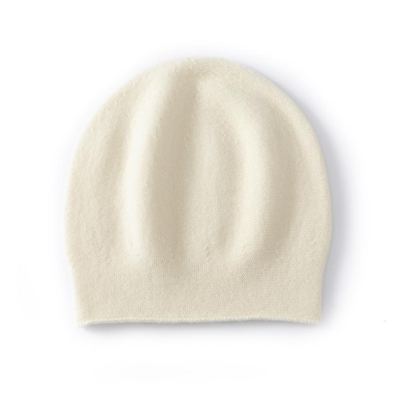 Women's Cashmere Hat Qinghe Cashmere 30% Cashmere 70% Wool Women's Autumn and Winter Cashmere Headscarf Soft and Warm