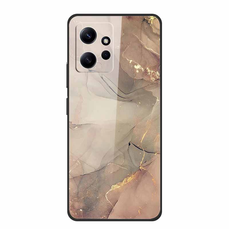 Marble For Redmi Note 12 4G Glass Case Tempered Back Cover Hard Cases For Xiaomi Redmi Note12 4G Protective Shell Colorful Capa