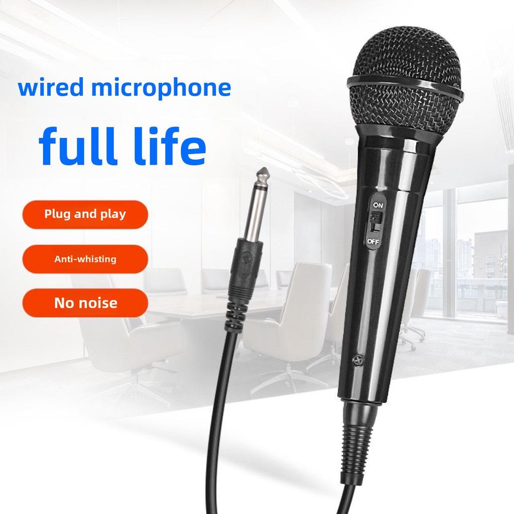 Yushuo Dynamic Wired Microphone for Home Singing, Mobile or Live Streaming; Connects To Audio Amplifiers and Sound Cards.