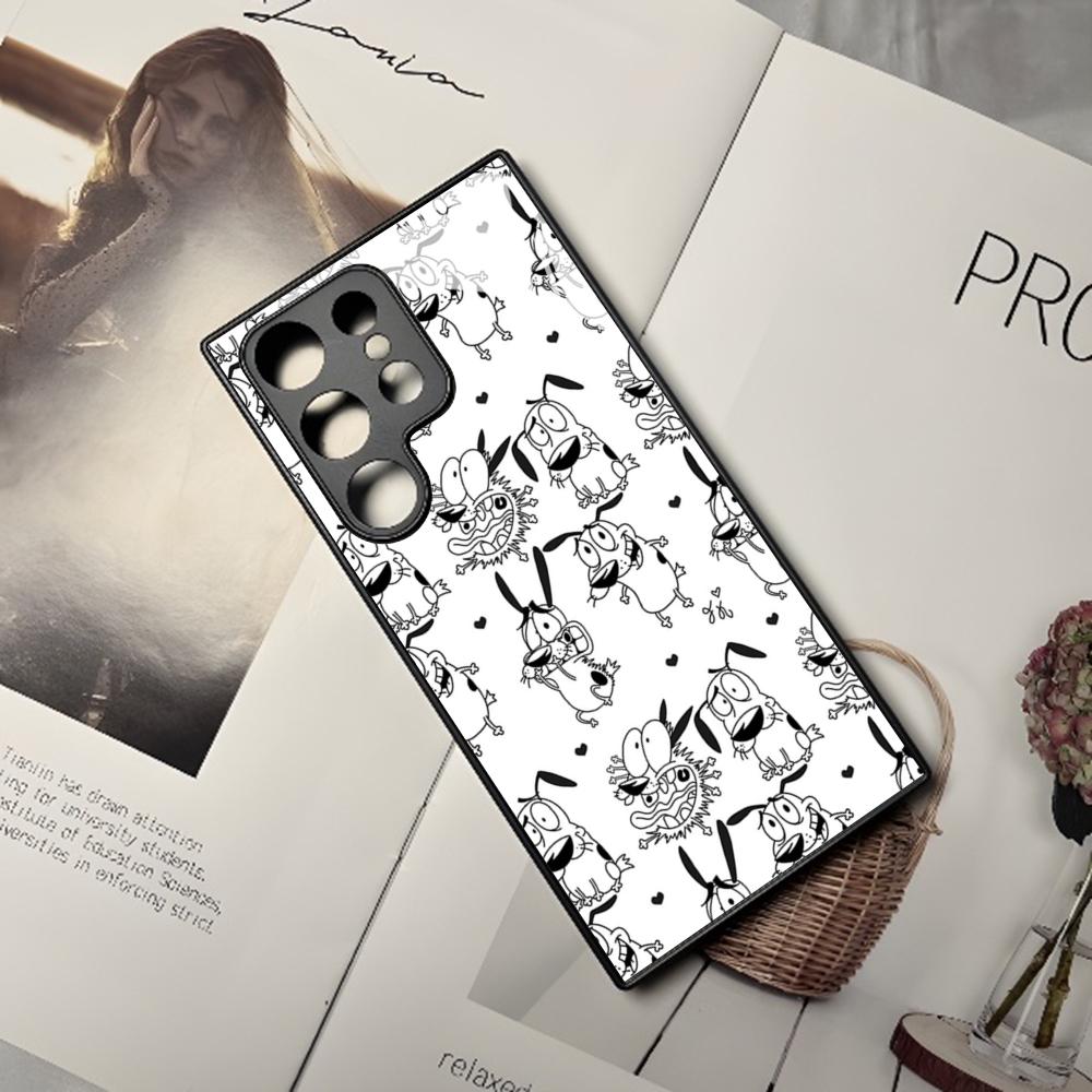 CARTOON COURAGEOUS Phone Case For Samsung Galaxy S26 S25 S24 S23 S22 S20 S21 Edge Ultra Plus Fe Colored Silver Cover