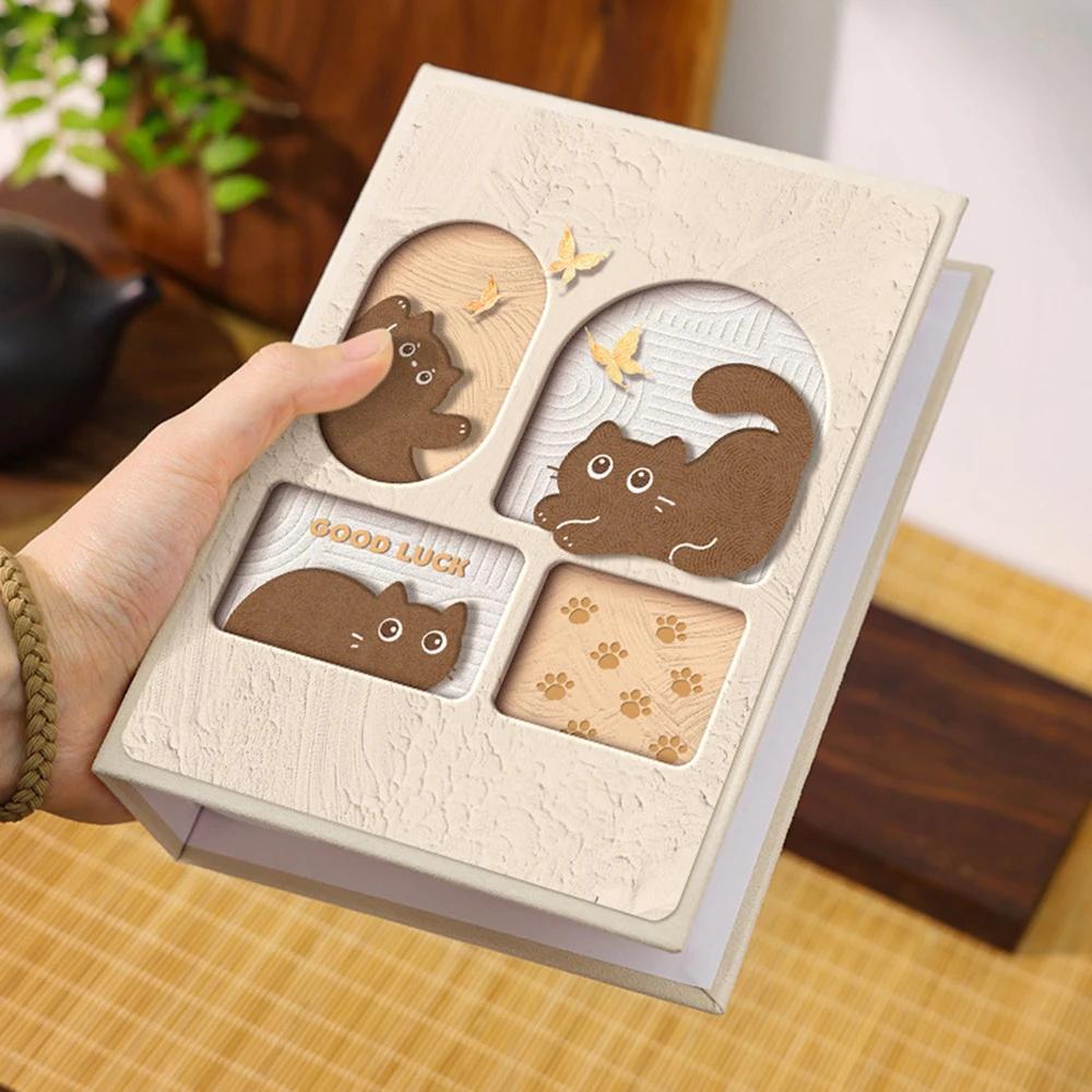 100 Seiten 6-Zoll Kinderalbum Niedliche Katze Gedenkalbum Kartenbuch Fotoaufbewahrung Baby-Wachstumsaufzeichnung Kreatives Geschenk für Kinder