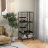 Rolling Chinchilla Cage, Small Animal Cage for Ferrets W/ Three Doors, Storage, Shelf, Tray Tray, Bowl, Water Bottle