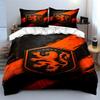 Orange lion emblem design. Bedding sets Duvet cover sets Duvet covers Pillowcases(1*Duvet Cover 2*Pillowcases without duvet insert)