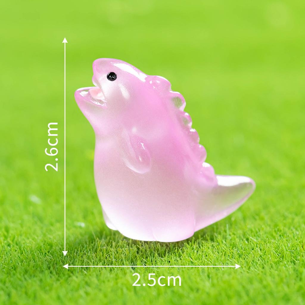 Mikro-Landschaft Cartoon Niedlich Leuchtend im Dunkeln Godzilla Tier Ornament DIY Dekorative Accessoires Schreibtisch Auto Ornament