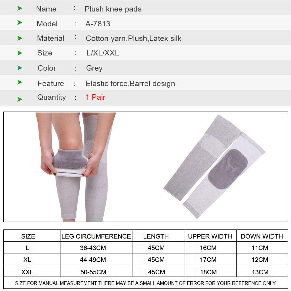 1Pair Long Kneepad Calf Leg Knee Pad Warm Support High Elasticity Relieve Arthritis Sports Outdoor Knee Guard Protect