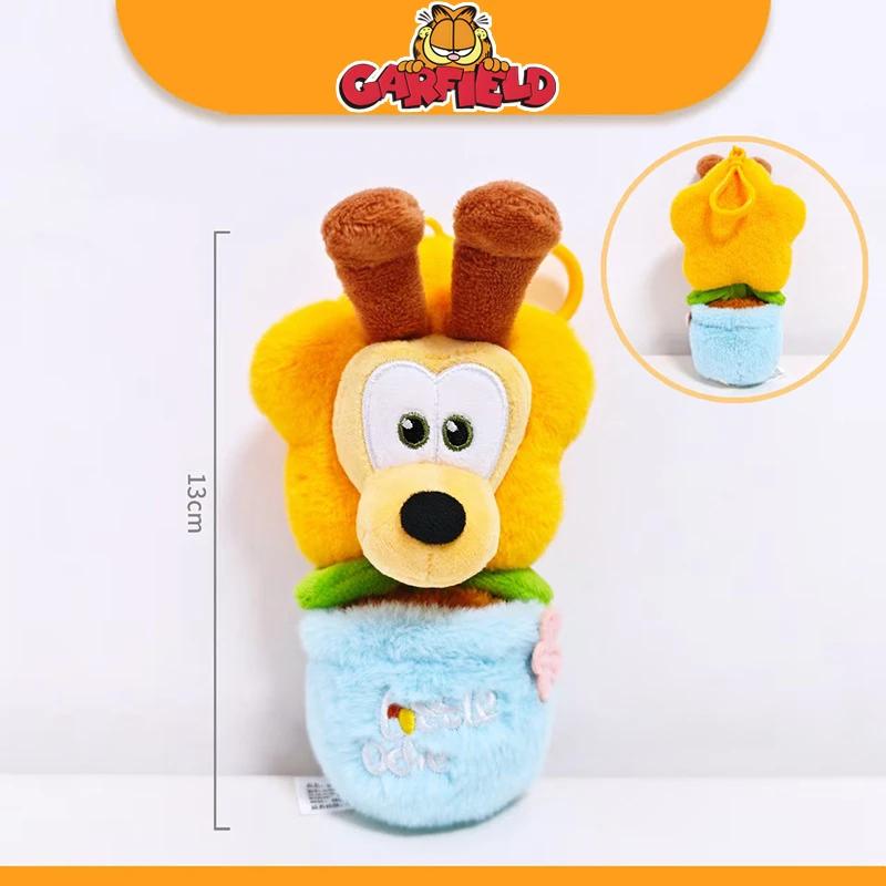 GARFIELD Peluche Famiglia Portachiavi Carino Anime Gatto Garfield Odie Animali di Peluche Divertenti Bambola Peluche Ciondoli Regali Bambino