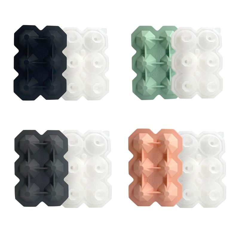 Lebensmittelechtes Silikon 3D Eiswürfelform Gefrierschrank Zarte Diamantkugel Eisformen für Whiskey und Cocktails DIY Eiskunst