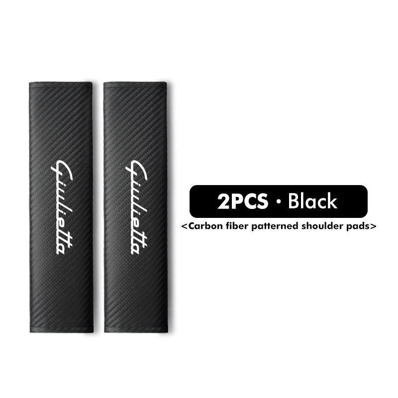 2026 Hot Alfa Romeo Car Seatbelt Shoulder Protector Cover Carbon Fiber Safety Belt For Alfa Romeo 159 Giulietta 156 147 Giulia M