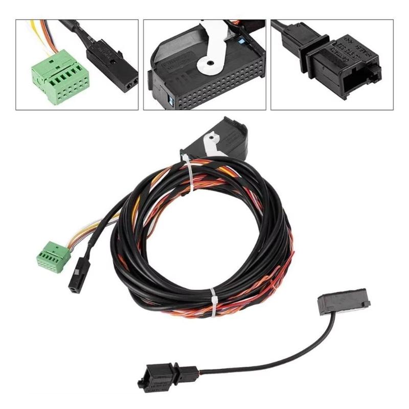 Vehicle Microphone Cable Harness for Automobile Head Units, Wiring Set for RCD510 RNS510 9W2 9ZZ, Listed 8X0035447A and 1K8035730D