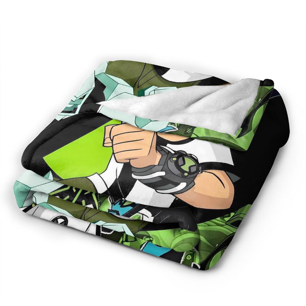 Ben 10 Alien Blanket Soft Aesthetic Plush Throw Blanket For Kids Adult Living Room Flannel Bedspread Bed Cover