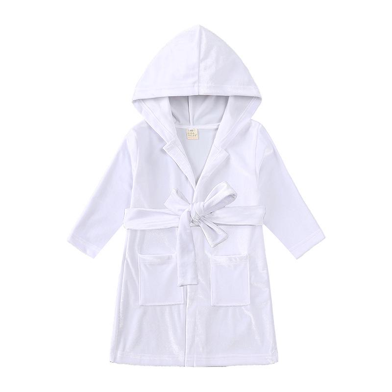 Children's Gold Velvet Pajamas - Autumn/Winter Homewear for Boys and Girls