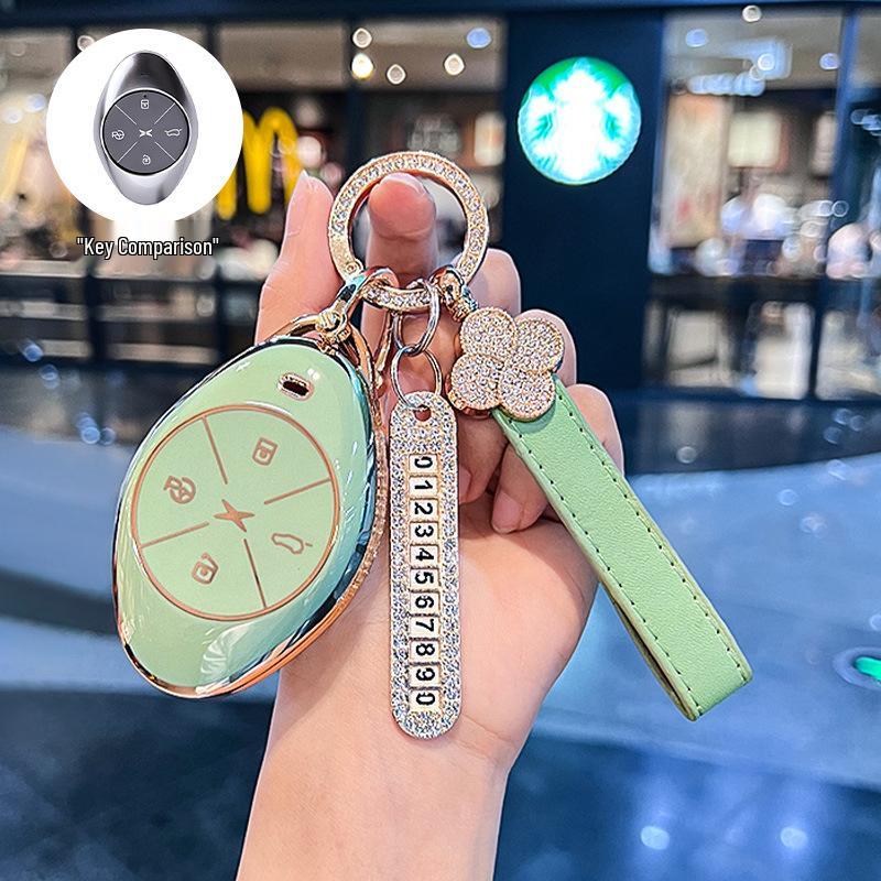 Premium Key Cover & Keychain for Xiaopeng P7, G6, New P7i, P5, G3, G3i, G9 Models
