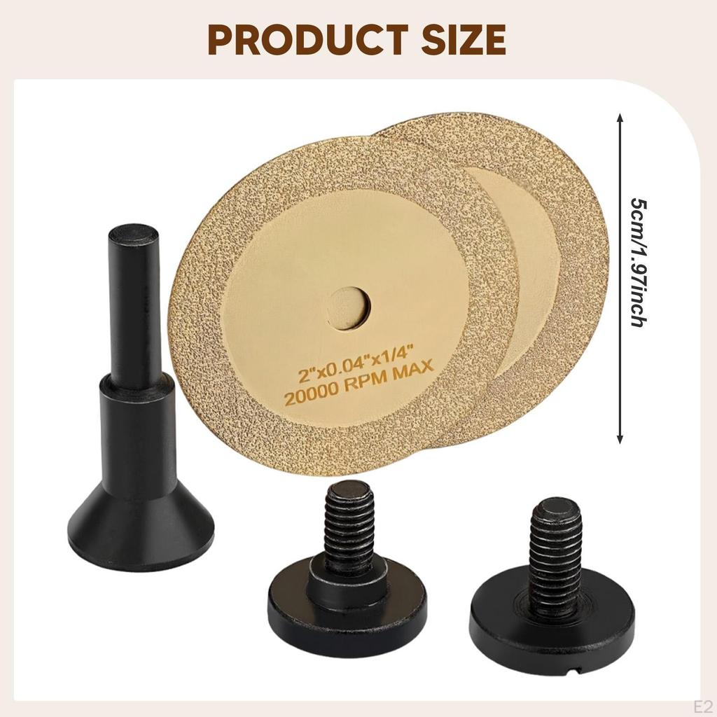2x 2 inch Cut Off Wheel Metal Cutting Discs with 1/4 in Mounting Kit Diamond for Bolts