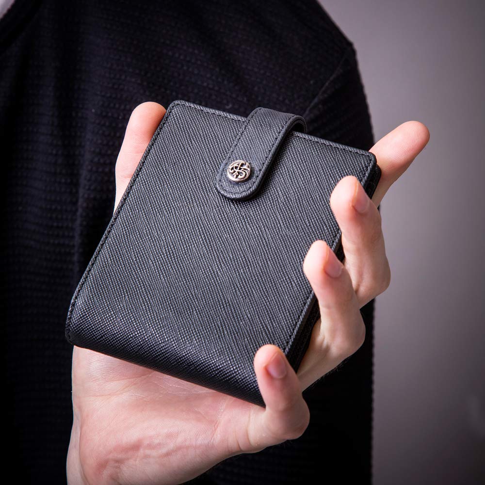 Artemis Classic Saffiano Slim Compact Wallet (ac-acw0020) - Mini Wallet, Brand: Artemis Classic, Men's Short Wallet, Genuine Leather