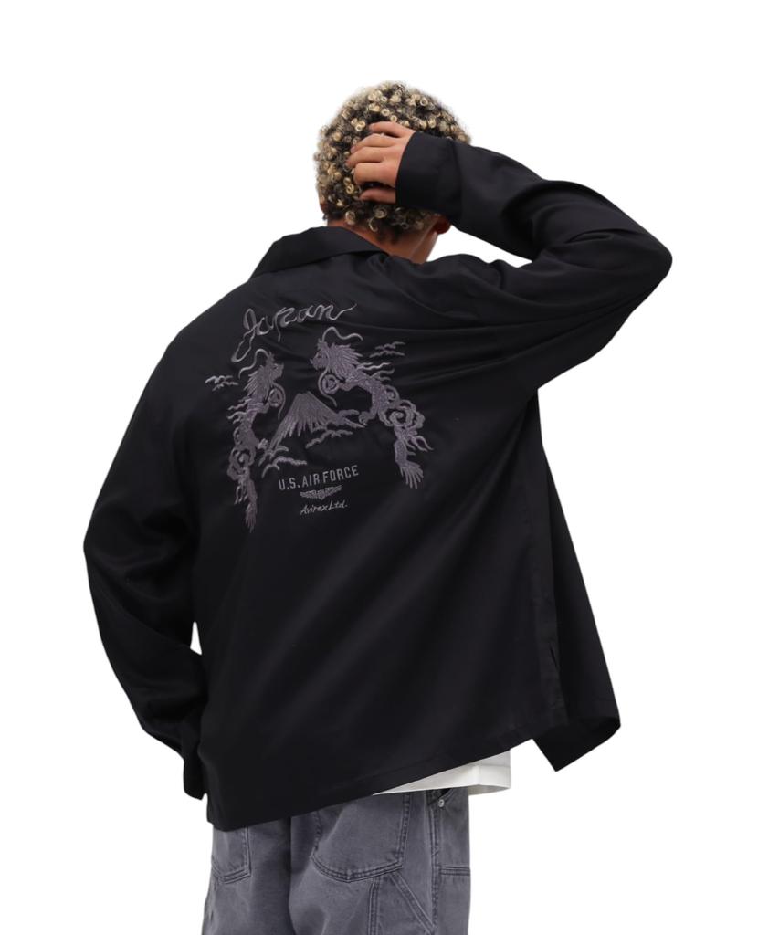 Avirex Double Dragon Souvenir Shirt XL 010 Black (Web Exclusive) Men's 783-5120010