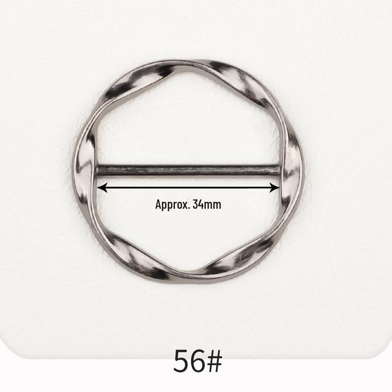 Premium Metal Buckle Summer Korean T-Shirt with Pearl Round Top Knot