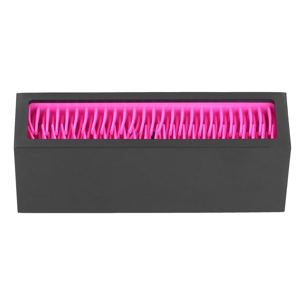 Desktop Storage Box Silicone Cosmetic Organizer Makeup Brush Holder Lipstick StandRose Red