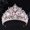 DIEZI 7 Colors Vintage Baroque Luxury Rhinestone Crystal Tiara Women Wedding Party Elegant Bridal Bride Crown Hair Accessories