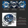 Man Wristwatch Business Waterproof Male Clock Luminous Date Stainless Steel Quartz Men Chronograph Watch