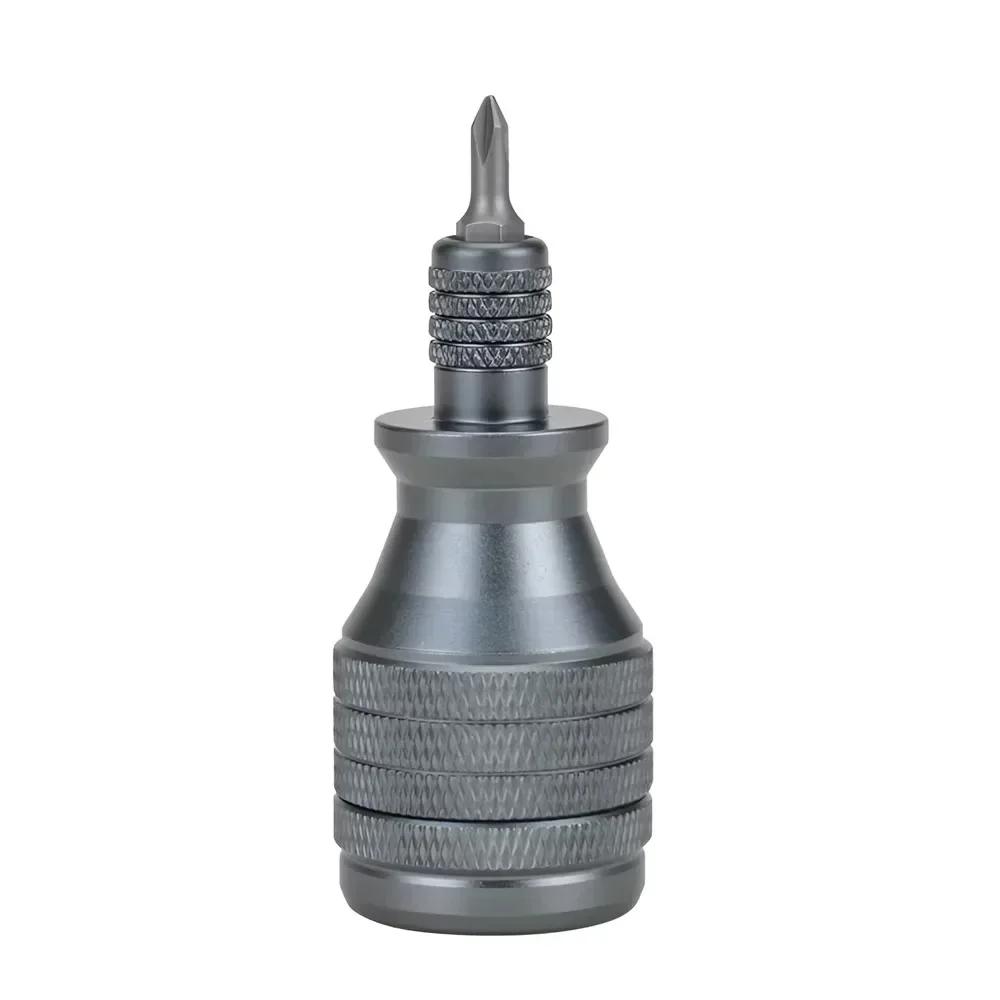 7 In 1 Mini Screwdriver Titanium Screwdriver 1/4 Inch Magnetic Torx Screw Driver Bit Kit Home Repair Tools