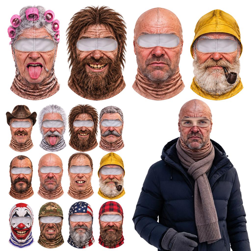 Letvægts udendørs ansigtsmaske med et sjovt smileyface design