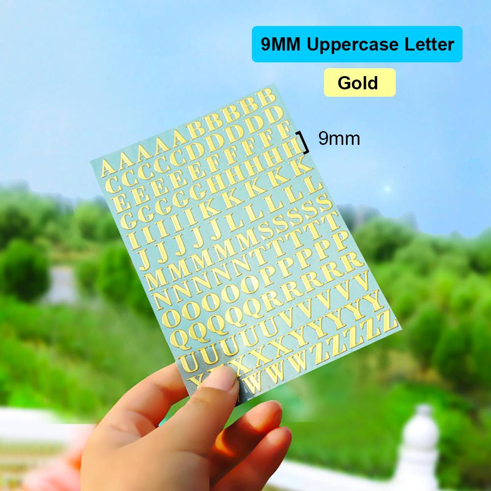 Silicone world 2-9mm Alphabet Letters Numbers Decor Stickers Gold Silver Epoxy Resin Filler For DIY Silicone Molds Craft Making