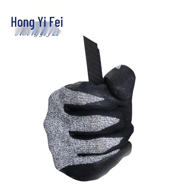 Hongyifei Level 5 Cut-Resistant Dipped Gloves XL
