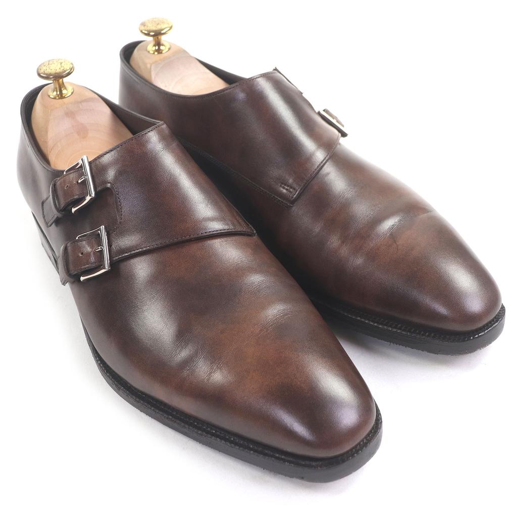 Great John Lobb Dress shoes Chapel 8000 Last Double Monk Strap Dark brown Used