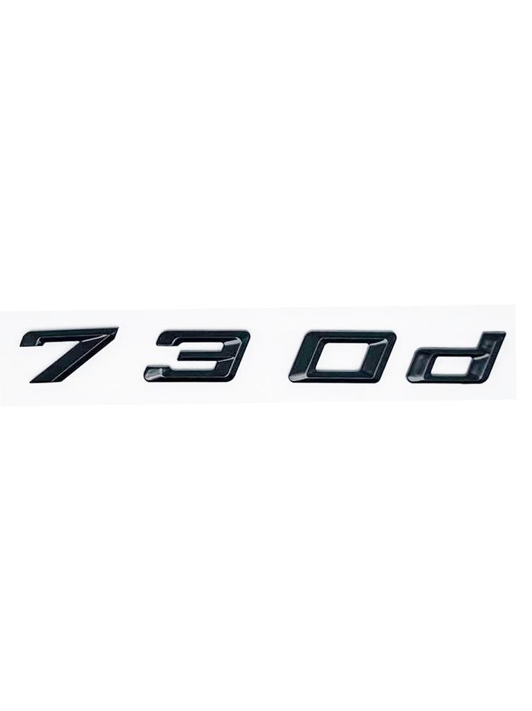 New Font Black Chrome ABS Alphanumeric Trunk Emblem for BMW 7 Series G11 G12 G70 G71 - 730d 740d 745d 750d 760d Nameplate Sticke