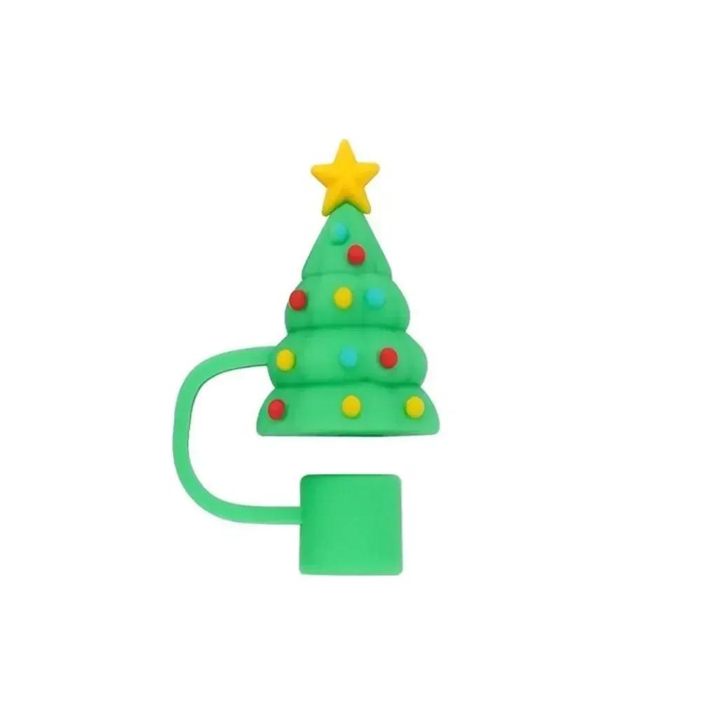 10mm Drinking Straw Cap Leak Stopper Christmas Gift Cute Silicone Straw Sleeve Party Decor Cup Accessories Spill Proof Stopper