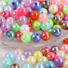 30pcs/lot 10mm AB Color Round Acrylic Bead Loose Spacer Beads For Jewelry Making DIY Accessories