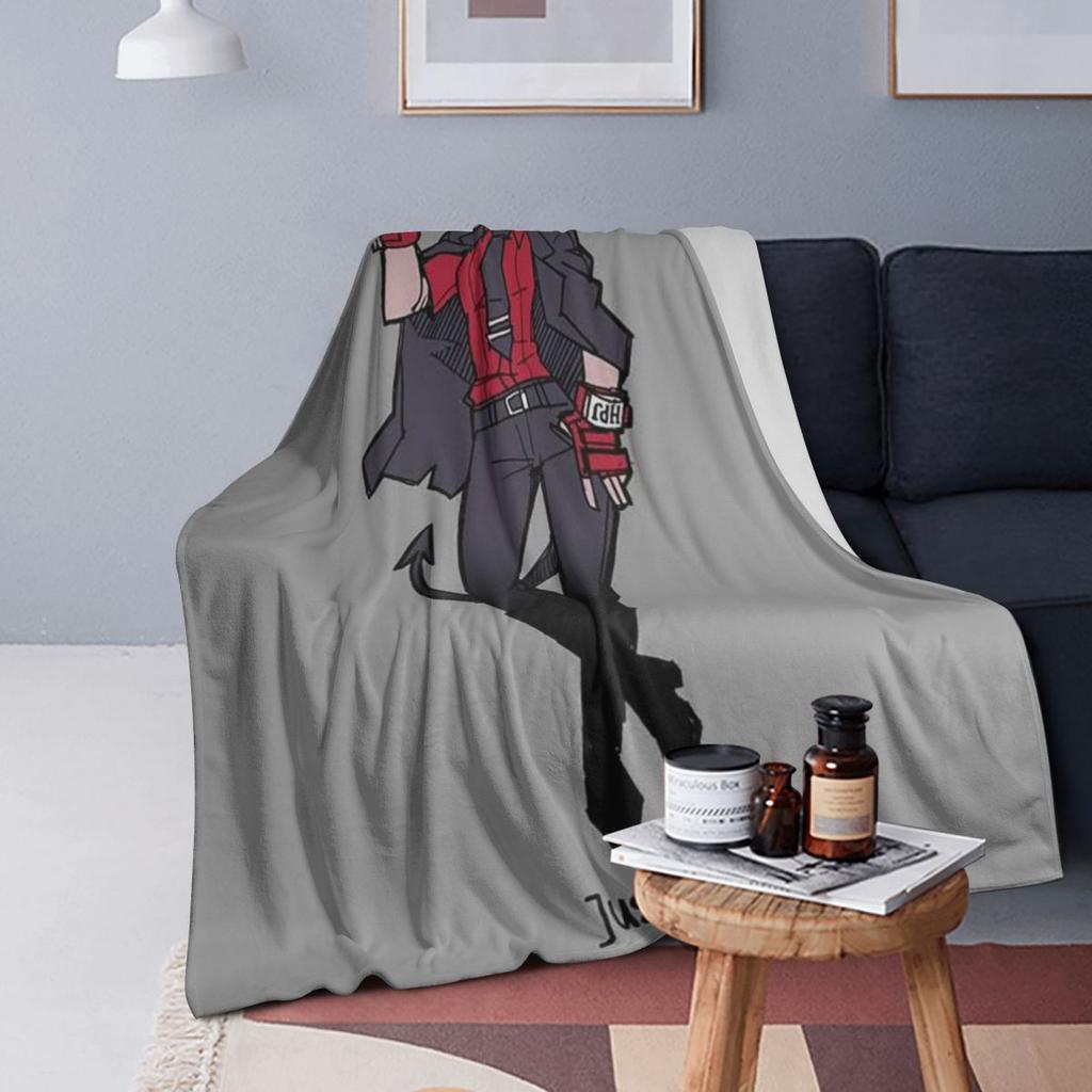 Helltaker Pattern Anime  Blanket Soft Warm Flannel Throw Blanket Bedding for Bed Living room Picnic Travel Home Couch