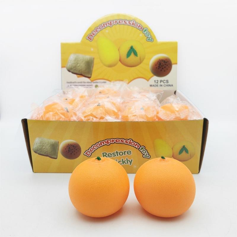 Simulated Orange Stress Ball Cute Squeeze Toy Creative Stress Relief Sensory Toy for Valentine s Day Small Gifts оранжевый