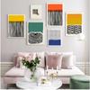 Modern Colorful Yellow Red Poster Geometric Abstract Canvas Painting Nordic Wall Art Print Picture Living Room Home Decoration