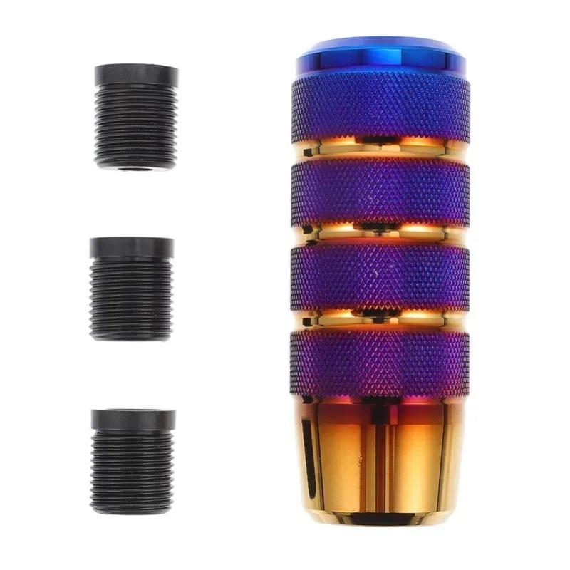 1pcs Universal 95MM Non-Slip Gear Shift Knob Manual Transmission Aluminum Knurled Shifter Lever Knob