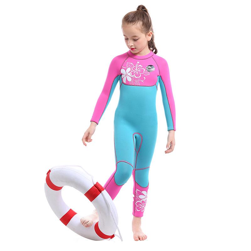 SLINX Girls' 3mm Full Body Wetsuit for Diving and Surfing