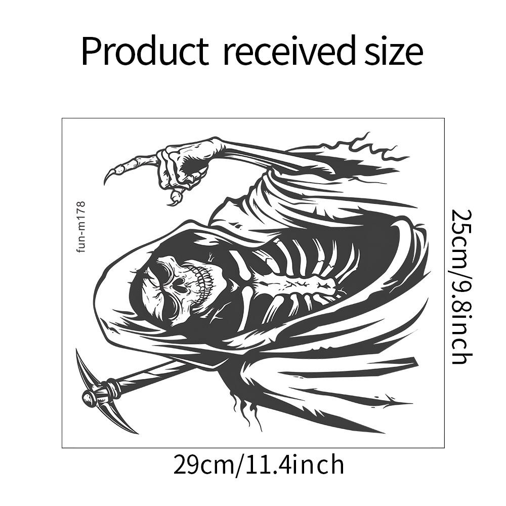 

Fun-m178 Хэллоуин Коса Плащ Череп Домашний Туалет Украшение Наклейка 25*29CM/fun-m178