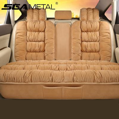 Plush Car Seat Cover Universal Seat Covers Protector Automobiles Seat Cushion Warm Carpet Mat Winter Seat-cover